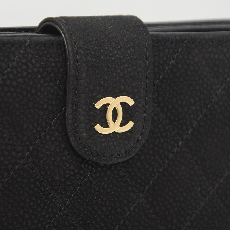 Chanel C013 Matelasse Bi-Fold Wallet in Original Cannage Pattern Nubuck Leater