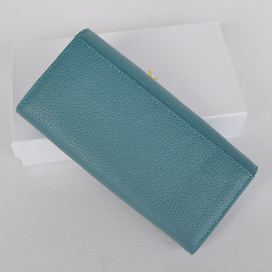 Chanel CC Logo Bi-Fold Wallet C164 Blue