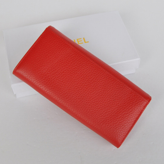 Chanel CC Logo Bi-Fold Wallet C164 Red