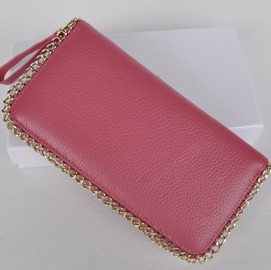 Chanel CC Logo Long Zippy Wallet C165 Rose