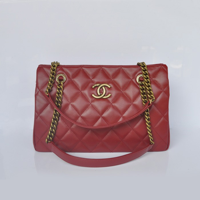 Chanel Calf Leather Shoulder Bag A67493 Burgundy