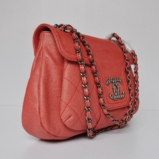 Chanel Caviar Leather Flap Shoulder Bag A47976 Red