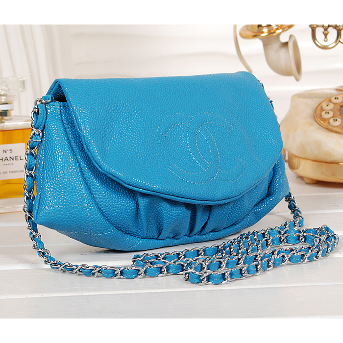 Chanel Caviar leather Shoulder Bags A40033 Dark blue