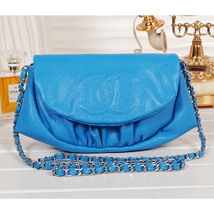 Chanel Caviar leather Shoulder Bags A40033 Light blue