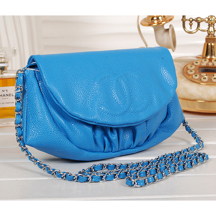 Chanel Caviar leather Shoulder Bags A40033 Light blue