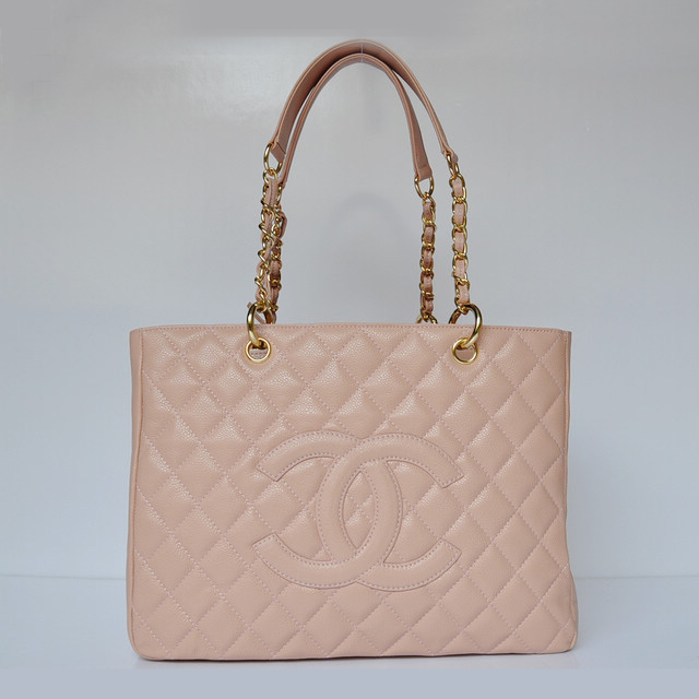 Chanel Classic Bag Shopper Tote Handbags Caviar leather 20995 Pink Gold