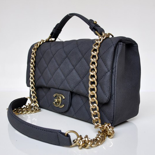 Chanel Classic Cannage Pattern Nubuck Leather Top Flap Bag A67622 Black