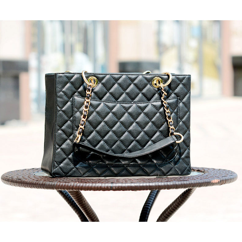 Chanel Classic Coco Bag Black GST Caviar Leather A50995 Gold