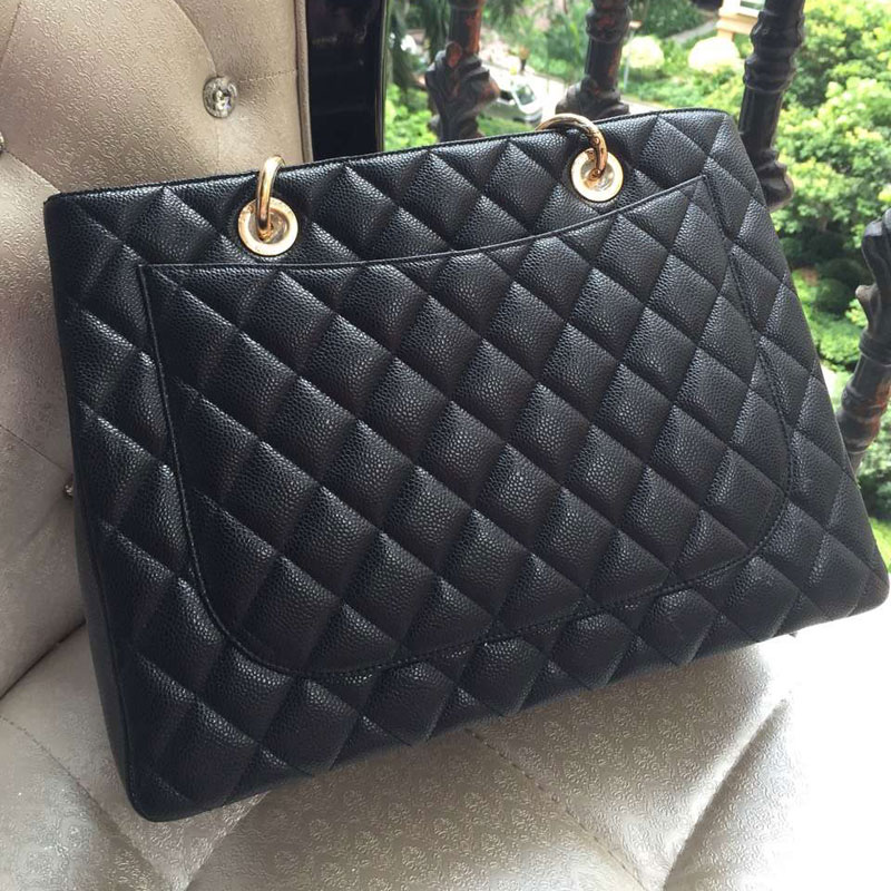 Chanel Classic Coco Bag Black GST Caviar Leather A50995 Gold