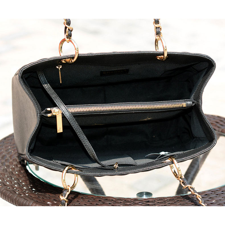 Chanel Classic Coco Bag Black GST Caviar Leather A50995 Gold