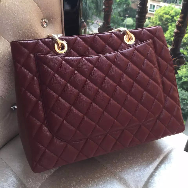 Chanel Classic Coco Bag Shoulder Claret GST Original Caviar Leather A50995 Gold