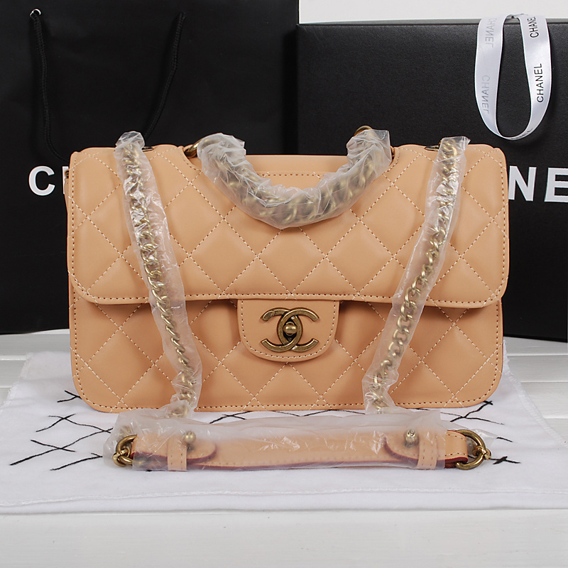 Chanel Classic Flap Bags Calfskin Leather A67029 Apricot