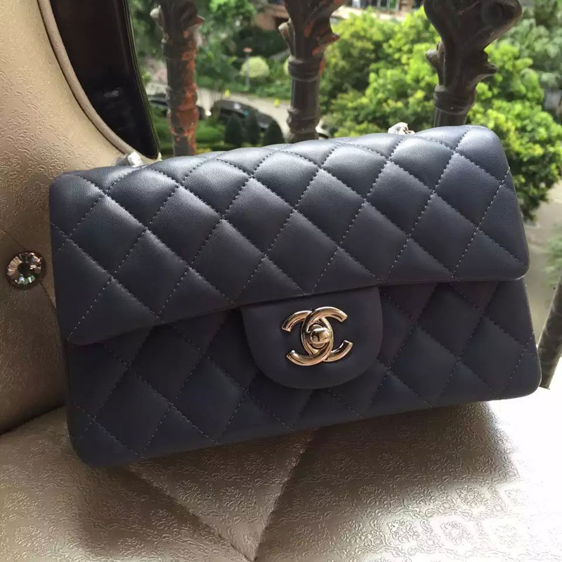 Chanel Classic Flap Bags Original Sheepskin Leather A1116 in Royalblue with Silver