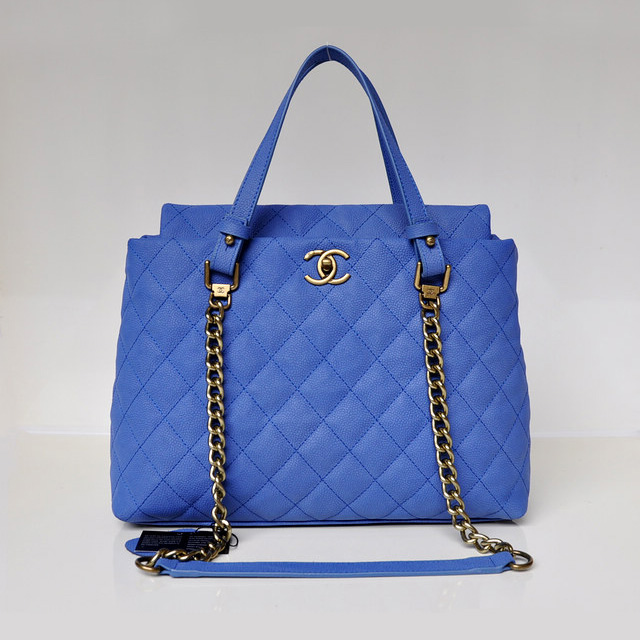 Chanel Classic Nubuck Cannage Pattern leather Two Handle Bag A69091 Blue