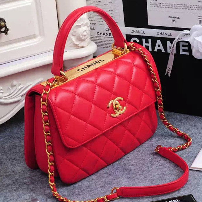 Chanel Classic Top Flap Bag Original Sheepskin Leather A92236 Red