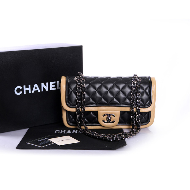 Chanel Classic Twist Flap Bag Original Sheepskin Leather A37001 Black