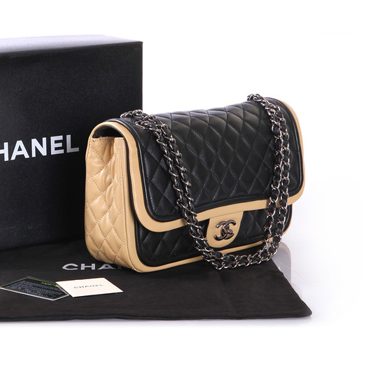 Chanel Classic Twist Flap Bag Original Sheepskin Leather A37012 Black