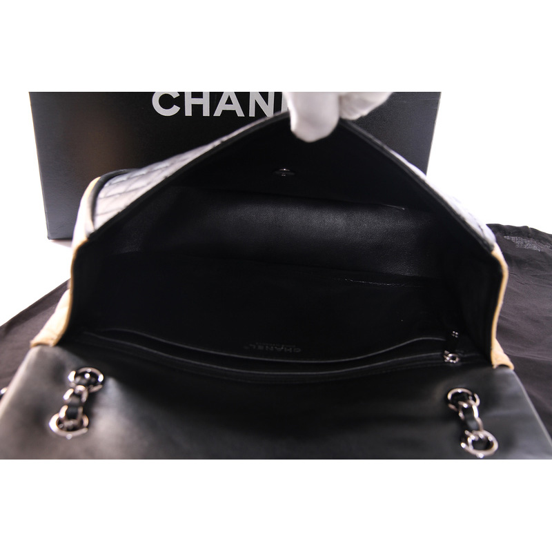 Chanel Classic Twist Flap Bag Original Sheepskin Leather A37012 Black