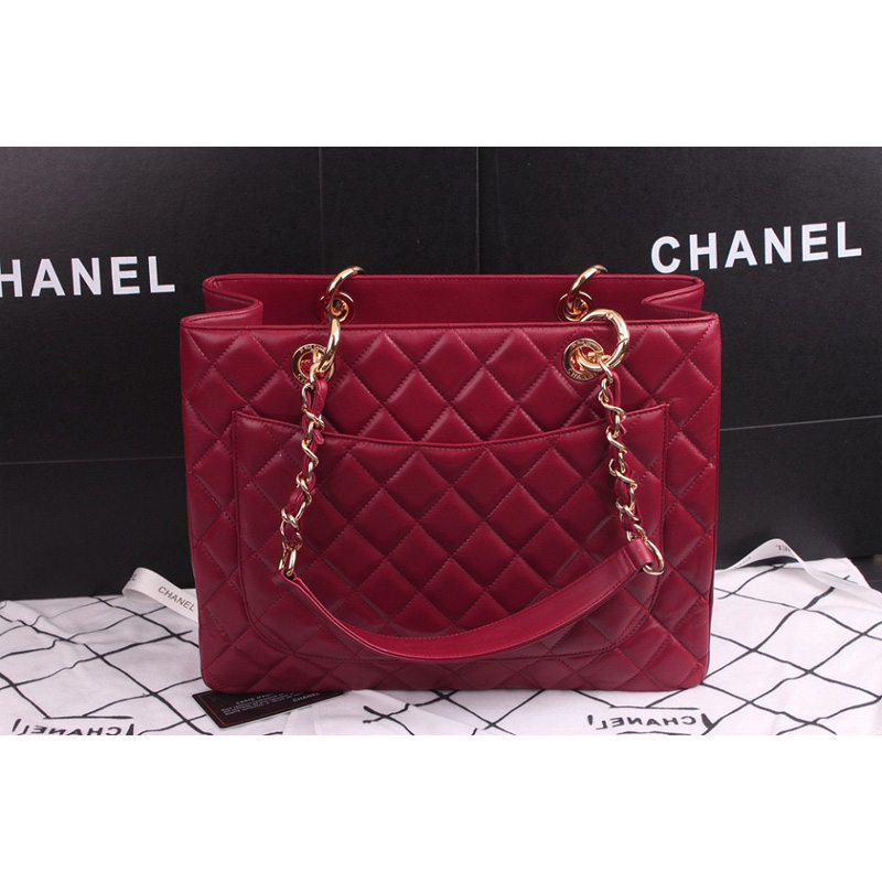 Chanel Coco Cocoon Original Sheepskin Leather Shoulder Bag A36092 Claret with Gold