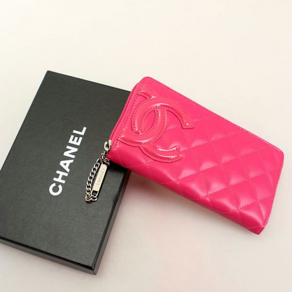 Chanel Combon Zip Around Wallet Sheepskin C50078 Rose