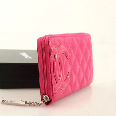 Chanel Combon Zip Around Wallet Sheepskin C50078 Rose