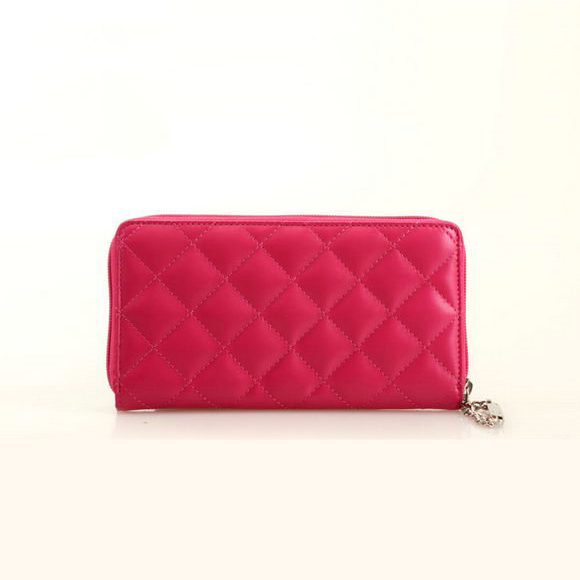 Chanel Combon Zip Around Wallet Sheepskin C50078 Rose