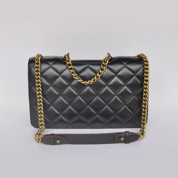 Chanel Flap Shoulder Bag Calfskin Leather A68321 Black