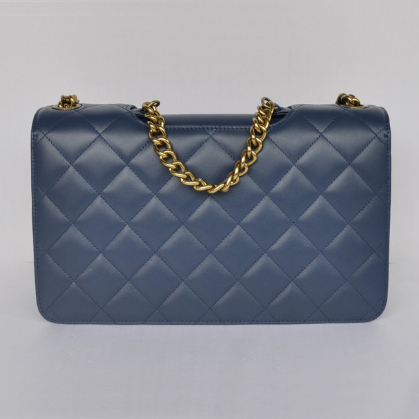 Chanel Flap Shoulder Bag Calfskin Leather A68321 Royalblue