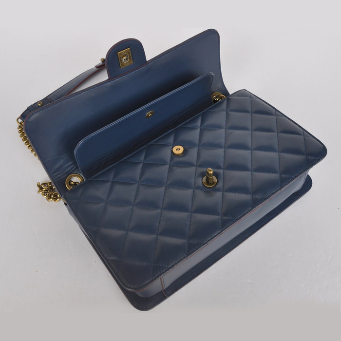 Chanel Flap Shoulder Bag Calfskin Leather A68321 Royalblue