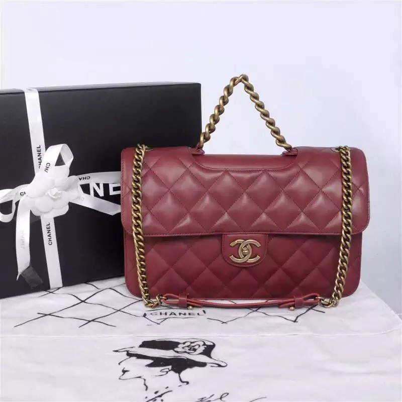 Chanel Flap Shoulder Bag Original leather A27509 Claret