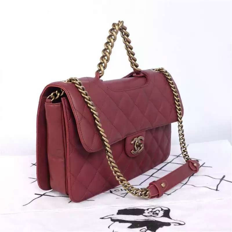 Chanel Flap Shoulder Bag Original leather A78506 Claret