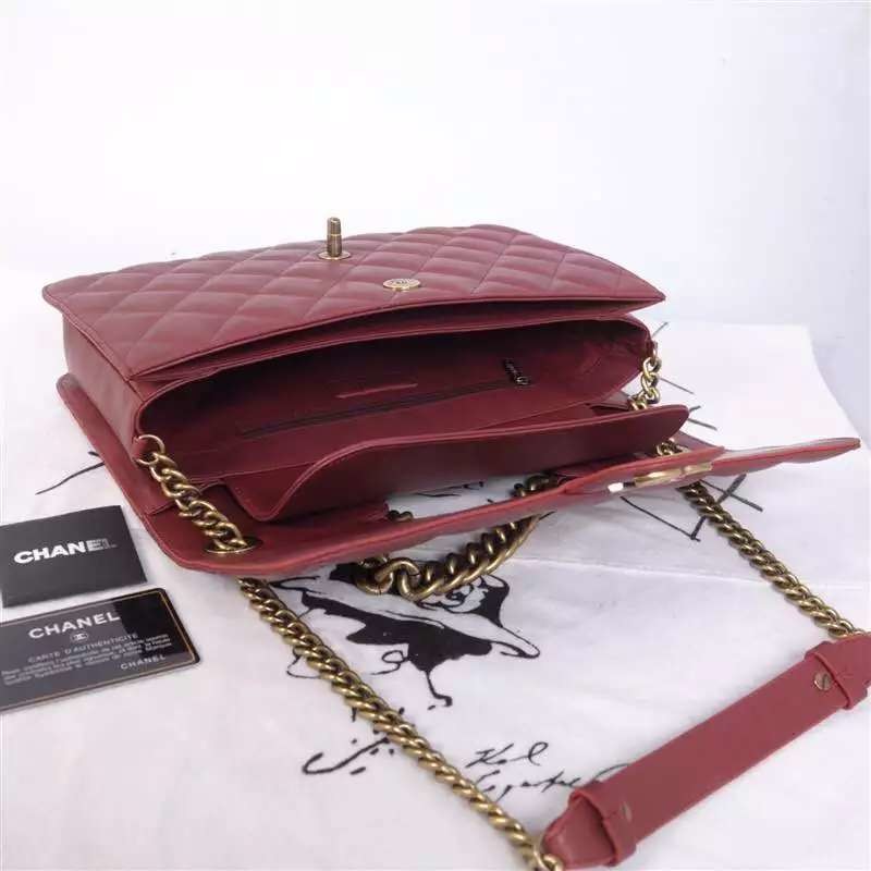 Chanel Flap Shoulder Bag Original leather A78506 Claret