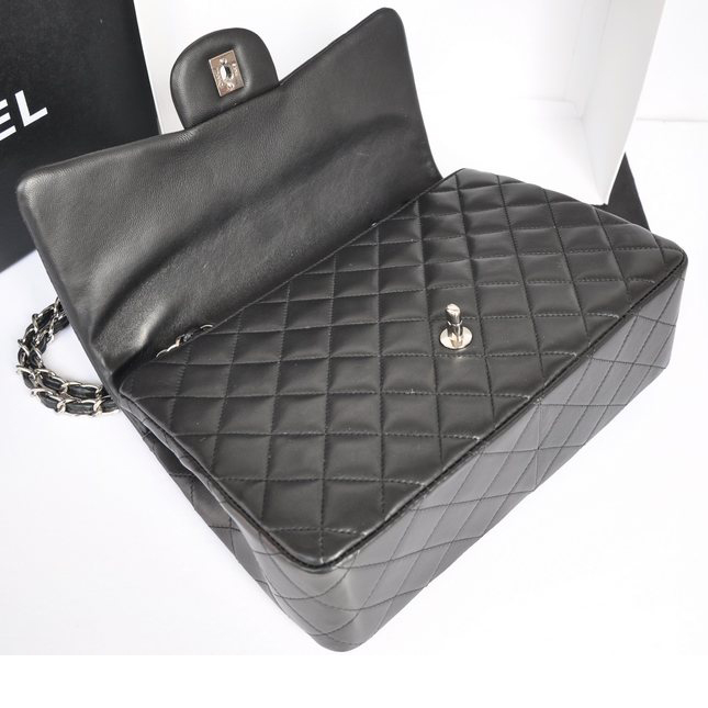 Chanel Jumbo Classic Original Lambskin leather Flap Bag A36076 Black