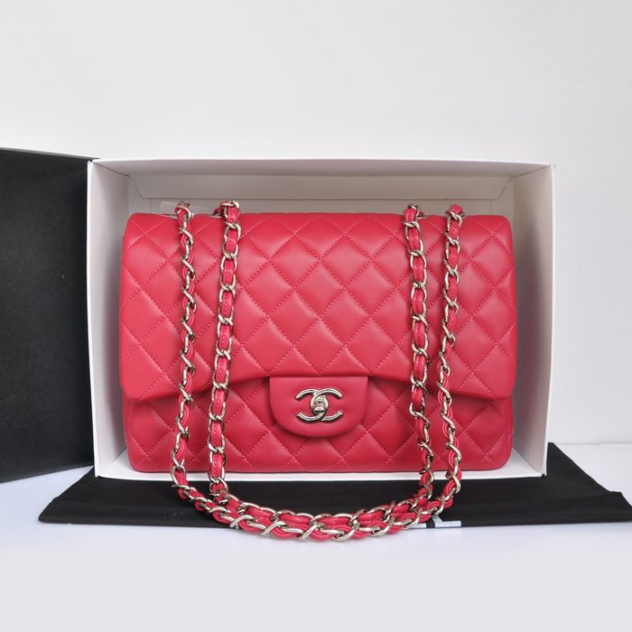 Chanel Jumbo Classic Original Lambskin leather Flap Bag A36076 Rose