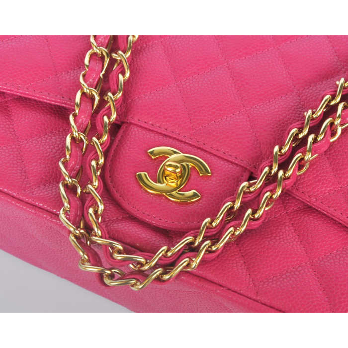 Chanel Jumbo Quilted Classic Caviar leather Flap Bag A58601 Rose Gold