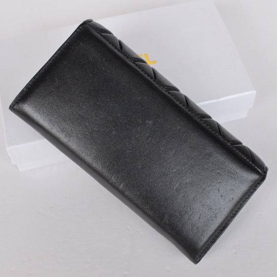 Chanel Lambskin Leather Bi-Fold Wallet C0901 Black