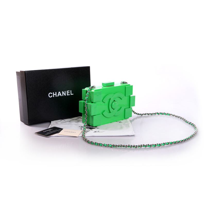 Chanel Lego Clutch A37010 Light Green