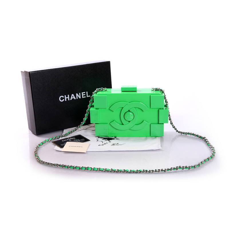 Chanel Lego Clutch A37010 Light Green