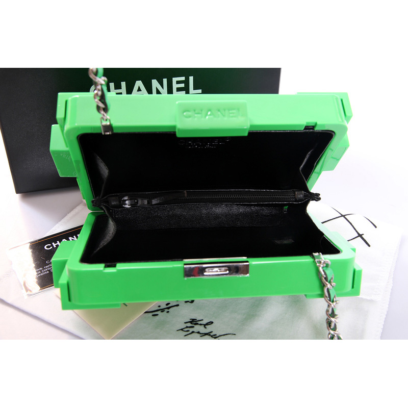 Chanel Lego Clutch A37010 Light Green