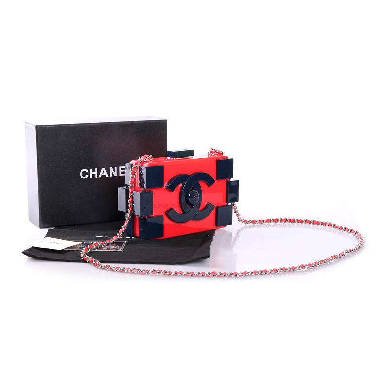 Chanel Lego Clutch A37010 Red&RoyalBlue