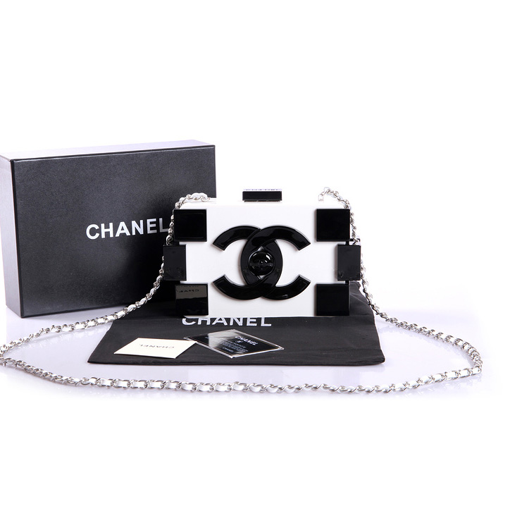 Chanel Lego Clutch A37010 White&Black