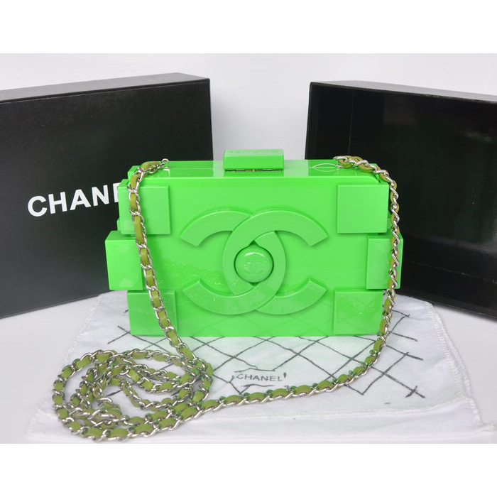 Chanel Lego Clutch A37013 GrassGreen