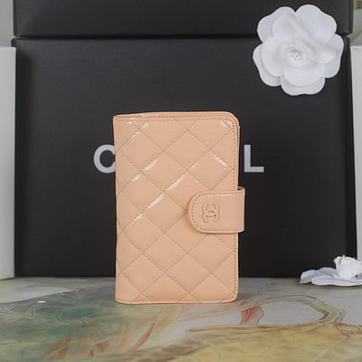 Chanel Matelasse Bi-Fold Wallet Patent Leather C004 Light Pink