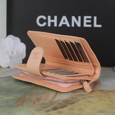 Chanel Matelasse Bi-Fold Wallet Patent Leather C004 Light Pink