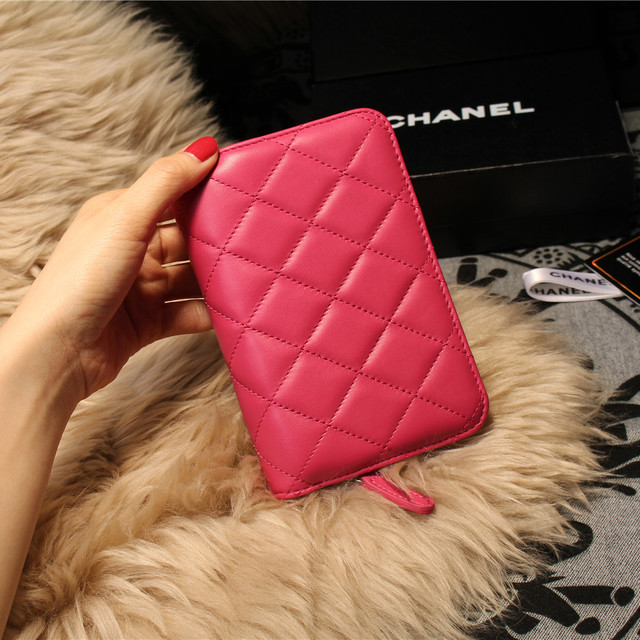 Chanel Matelasse Bi-Fold Wallet Sheepskin Leater A31506 Rose