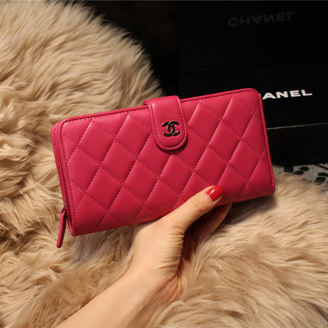 Chanel Matelasse Bi-Fold Wallet Sheepskin Leater A31507 Rose