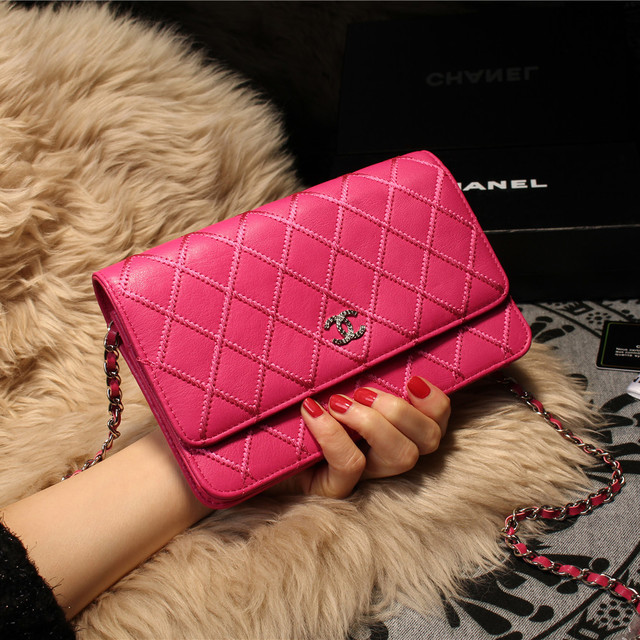 Chanel Matelasse Wallet Sheepskin Leater A80138 Rose