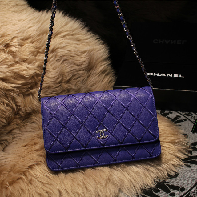 Chanel Matelasse Wallet Sheepskin Leater A80138 Royal