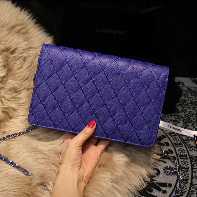 Chanel Matelasse Wallet Sheepskin Leater A80139 Royal