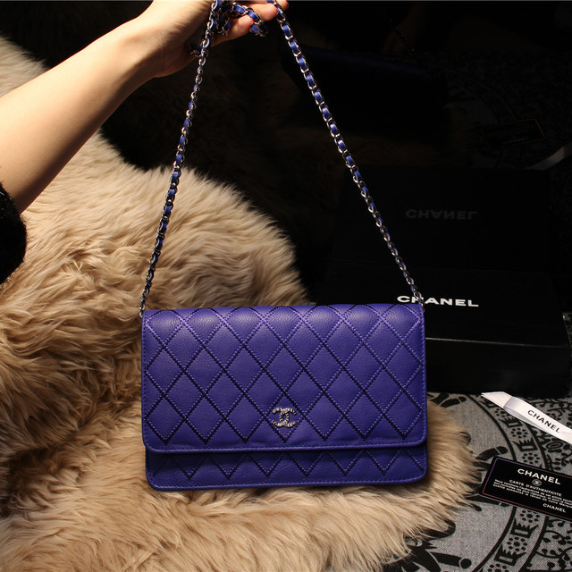 Chanel Matelasse Wallet Sheepskin Leater A80139 Royal